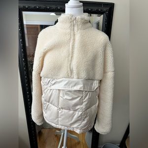 Fabletics Sherpa pullover small half zip